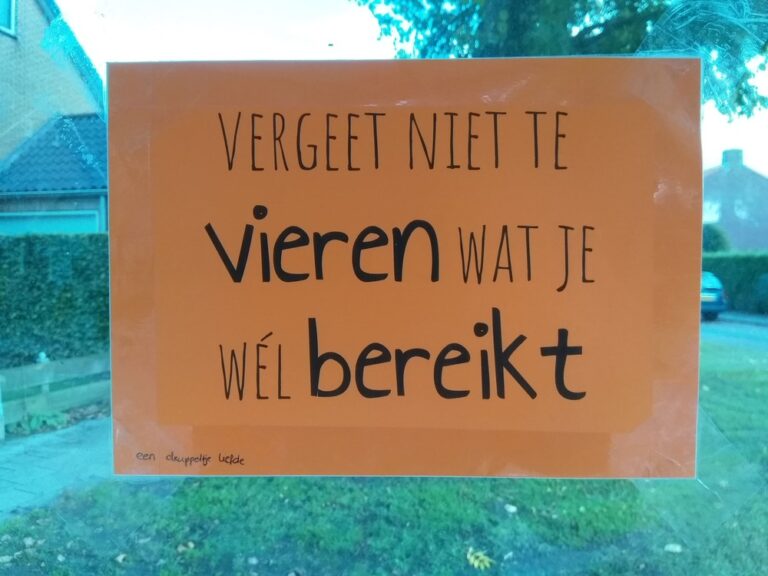 Vergeet niet te vieren wat je wel bereikt